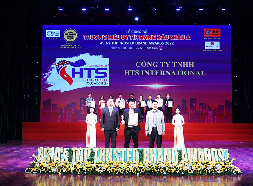 HTS International Travel Won Top Ten Asia's Top Trusted Brand Asia Awards 2022